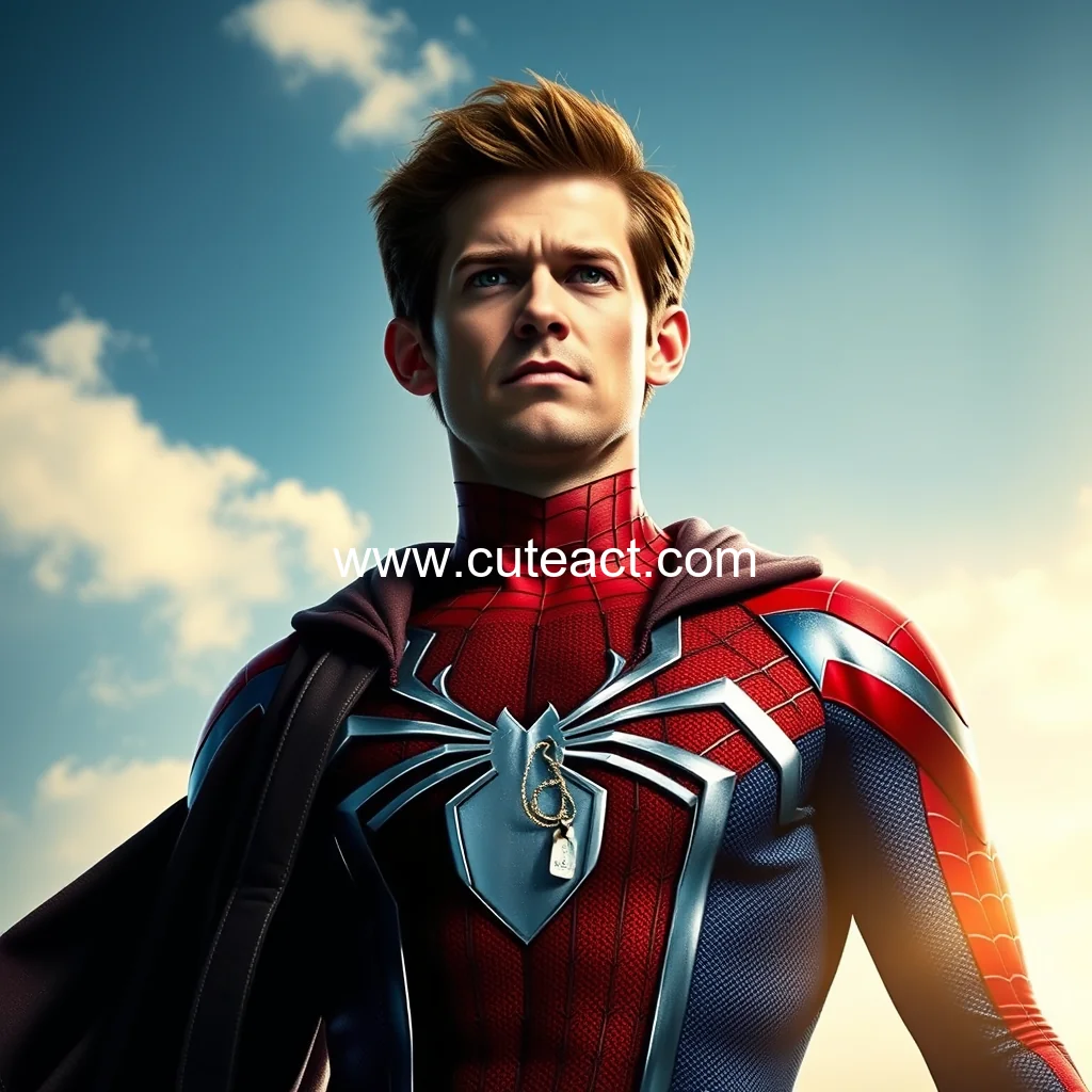 Artistic representation for Andrew garfield's journey: overcoming age barriers in 'the amazing spider-man'