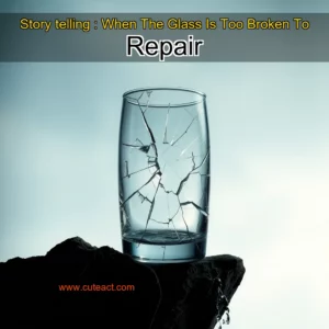 Artistic representation for Story telling : When The Glass Is Too Broken To Repair