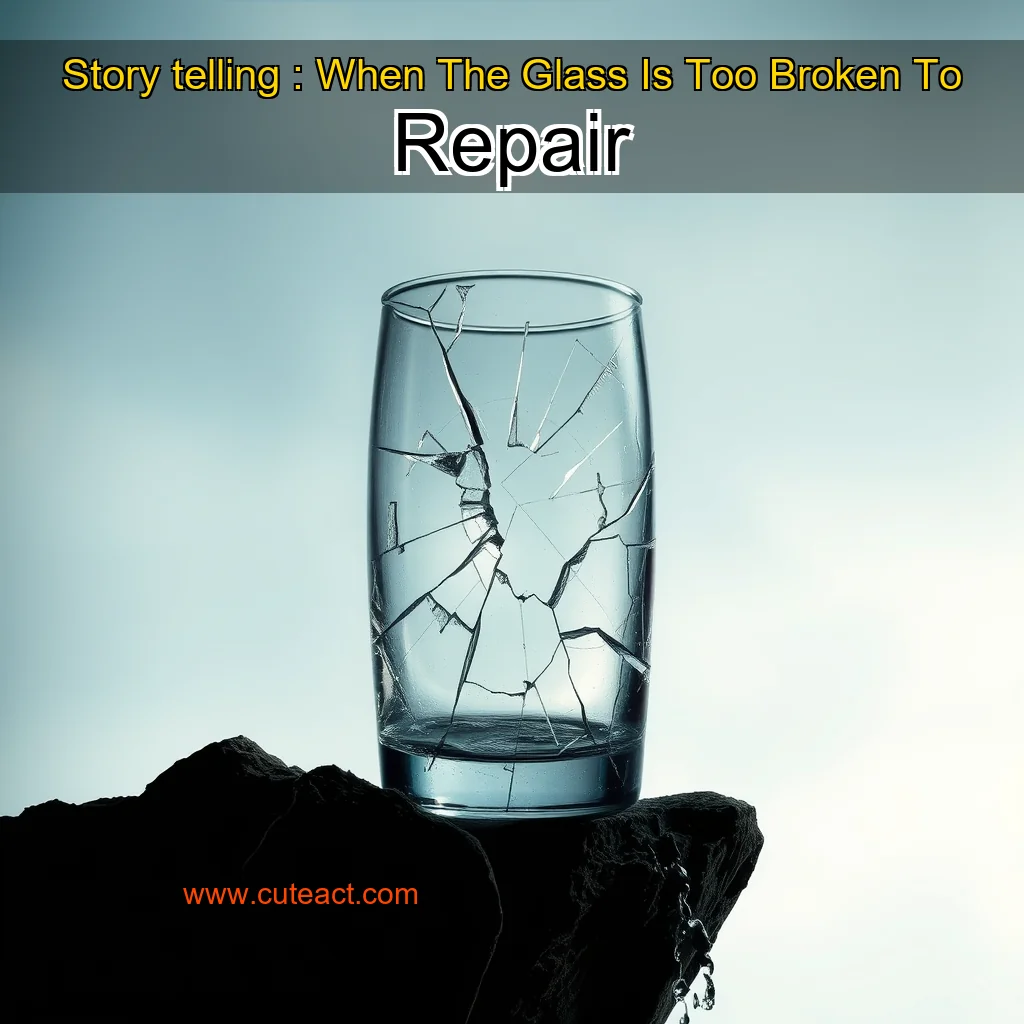 Artistic representation for Story telling : When The Glass Is Too Broken To Repair