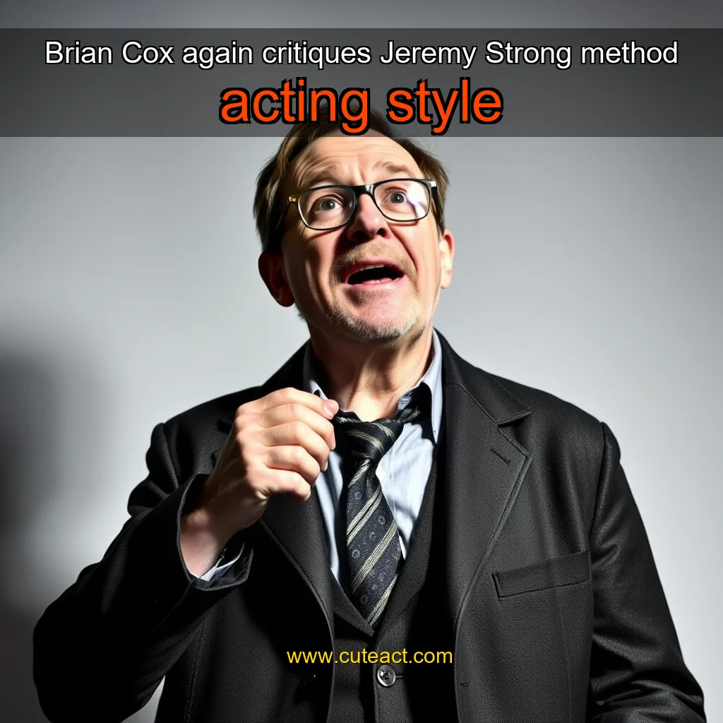 Artistic representation for Brian Cox again critiques Jeremy Strong method acting style