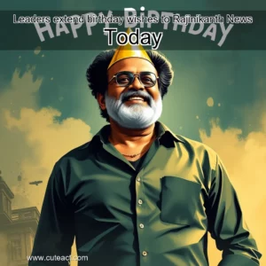 Artistic representation for Leaders extend birthday wishes to Rajinikanth News Today