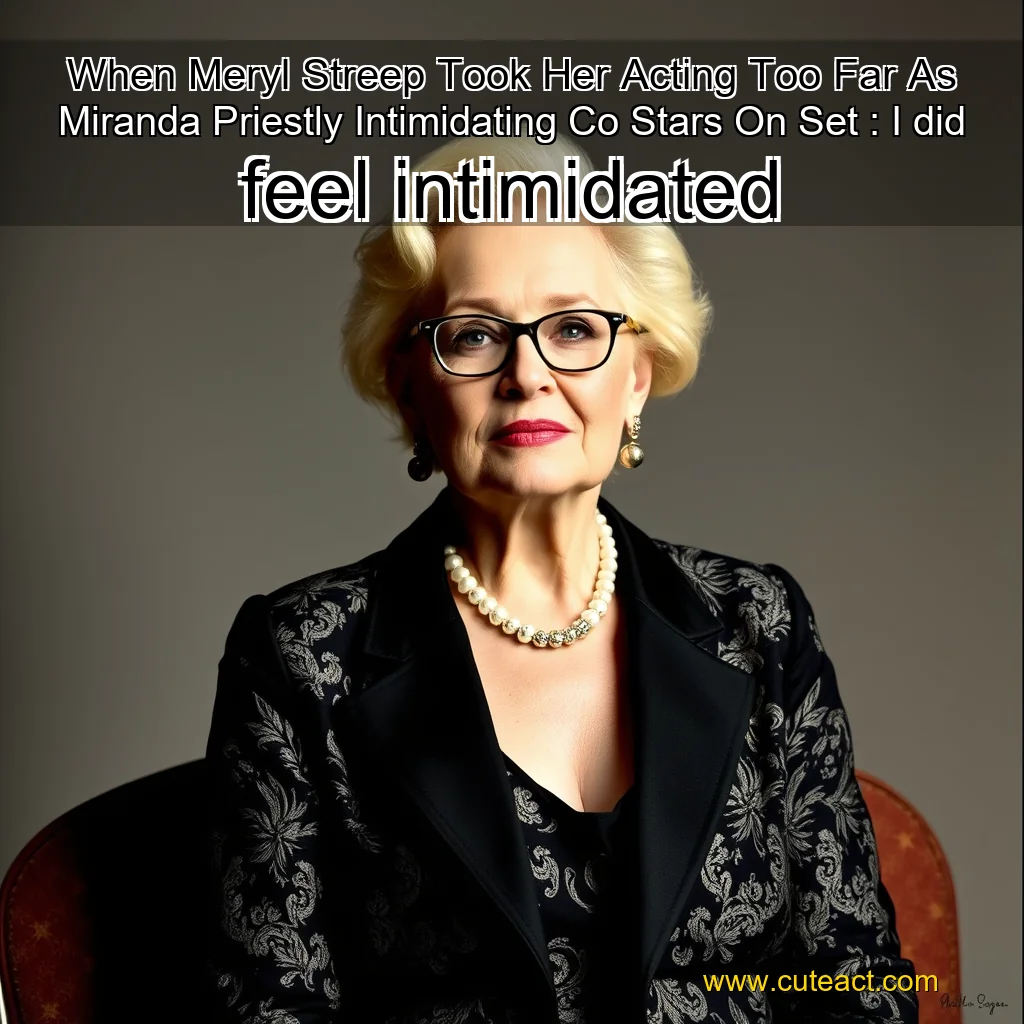 Artistic representation for When Meryl Streep Took Her Acting Too Far As Miranda Priestly Intimidating Co Stars On Set : I did feel intimidated