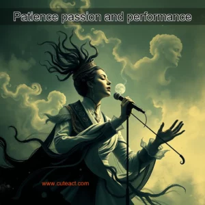 Artistic representation for Patience passion and performance