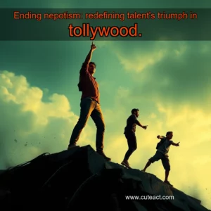 Artistic representation for Ending nepotism: redefining talent's triumph in tollywood.