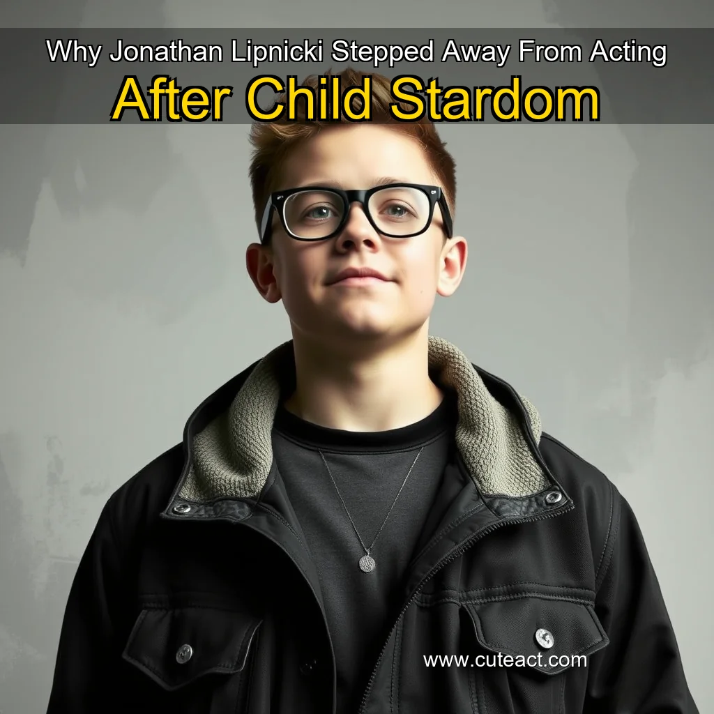 Artistic representation for Why Jonathan Lipnicki Stepped Away From Acting After Child Stardom