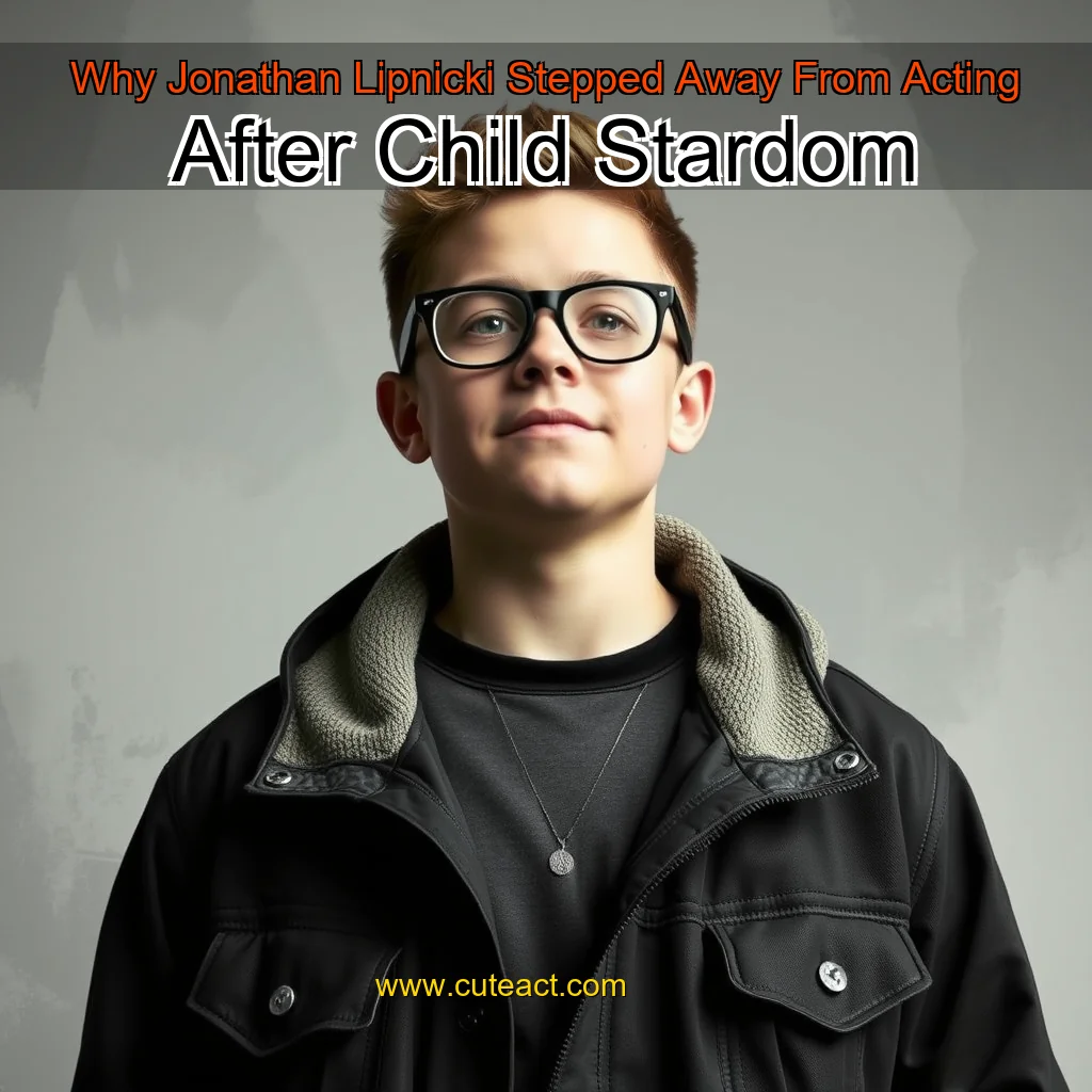 Artistic representation for Why Jonathan Lipnicki Stepped Away From Acting After Child Stardom