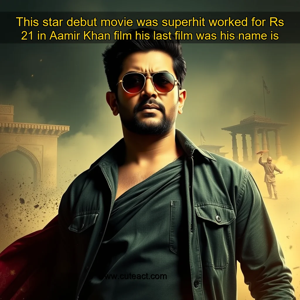 Artistic representation for This star debut movie was superhit worked for Rs 21 in Aamir Khan film his last film was his name is