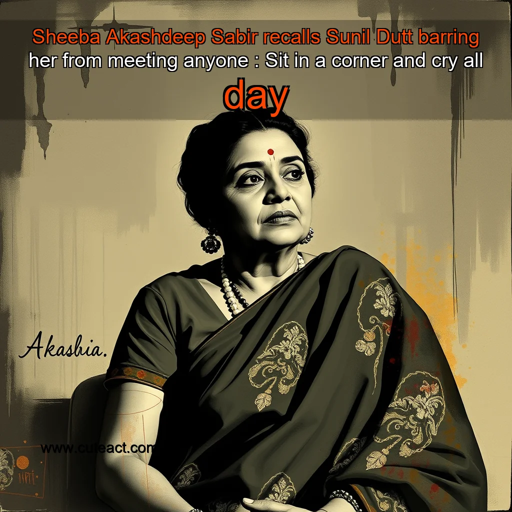Artistic representation for Sheeba Akashdeep Sabir recalls Sunil Dutt barring her from meeting anyone : Sit in a corner and cry all day