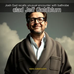 Artistic representation for Josh Gad recalls unusual encounter with bathrobe clad Jeff Goldblum