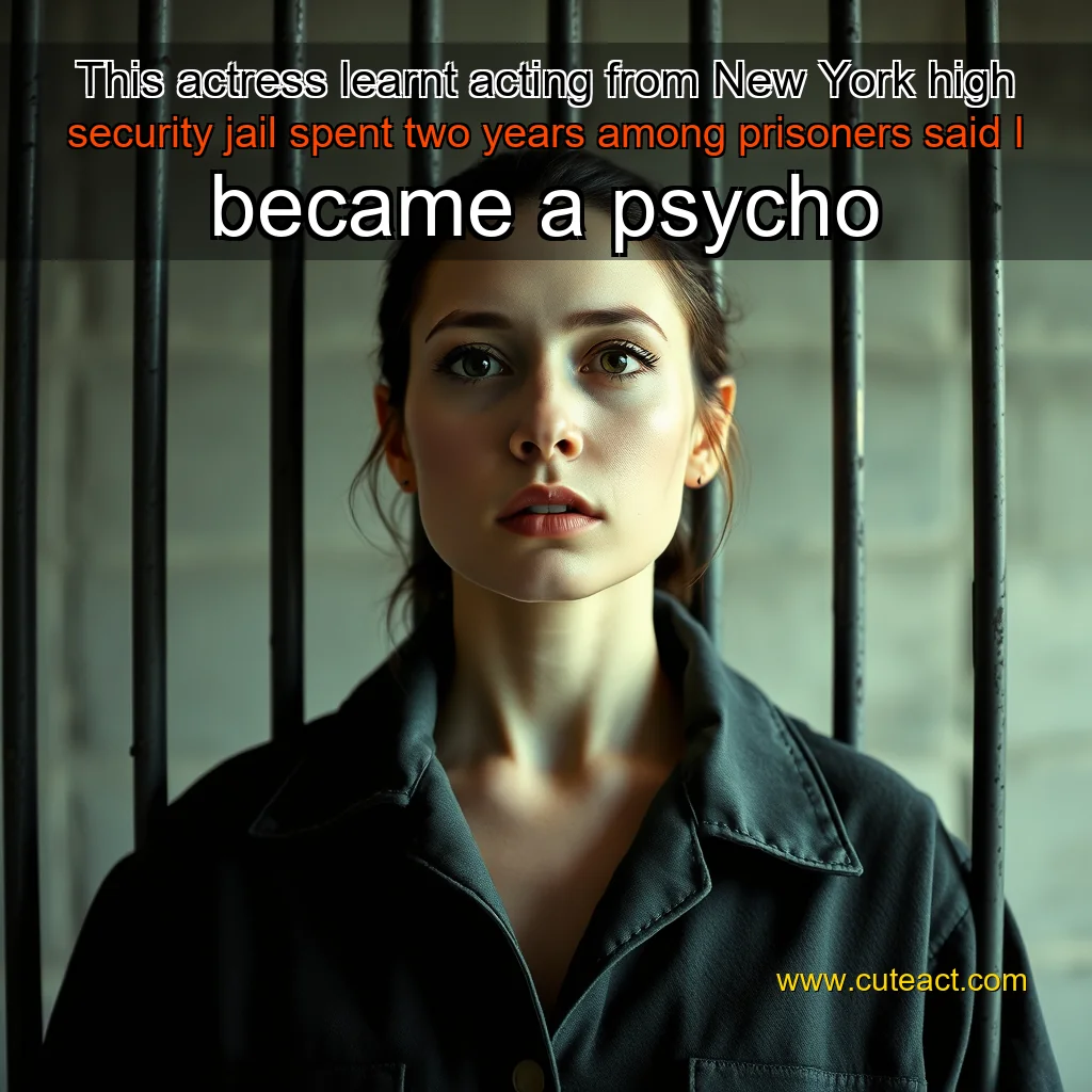 Artistic representation for This actress learnt acting from New York high security jail spent two years among prisoners said I became a psycho