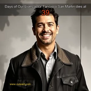 Artistic representation for Days of Our Lives actor Fancisco San Martin dies at 39