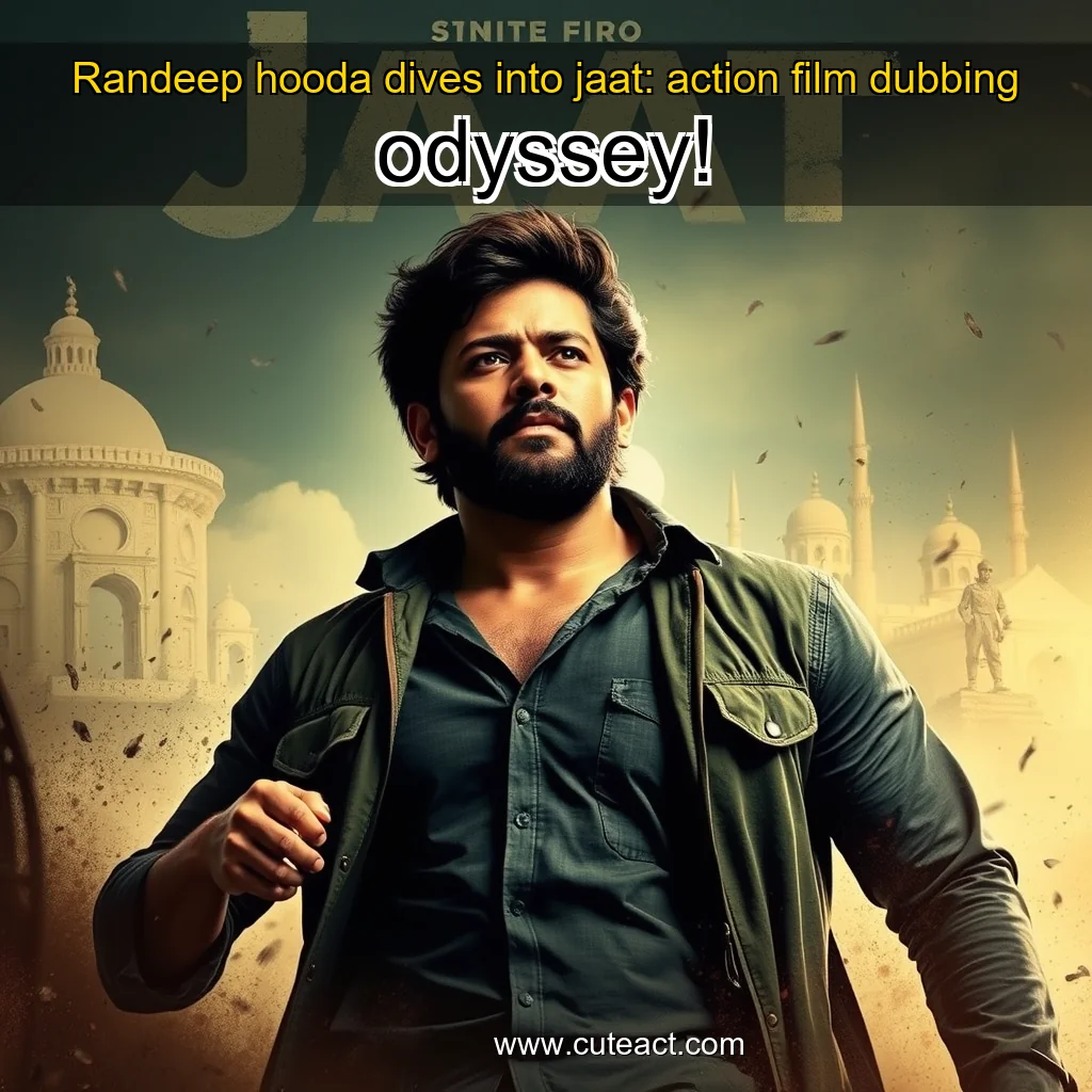 Artistic representation for Randeep hooda dives into jaat: action film dubbing odyssey!