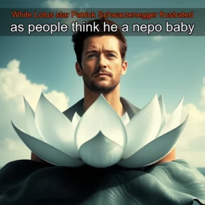 Artistic representation for White Lotus star Patrick Schwarzenegger frustrated as people think he a nepo baby