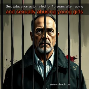 Artistic representation for Sex Education actor jailed for 15 years after raping and sexually abusing young girls