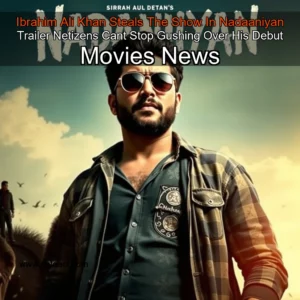 Artistic representation for Ibrahim Ali Khan Steals The Show In Nadaaniyan Trailer Netizens Cant Stop Gushing Over His Debut Movies News