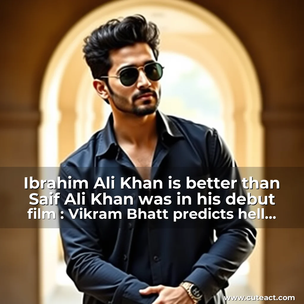 Artistic representation for Ibrahim Ali Khan is better than Saif Ali Khan was in his debut film : Vikram Bhatt predicts hell be a big star Bollywood News