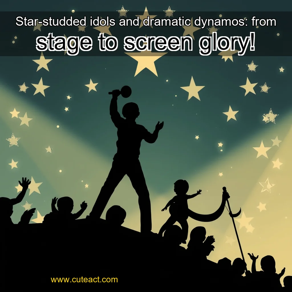 Artistic representation for Star-studded idols and dramatic dynamos: from stage to screen glory!