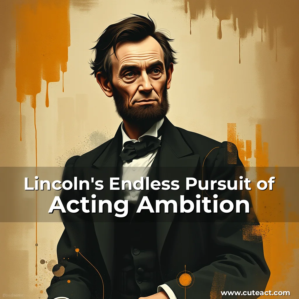 Artistic representation for Lincoln's Endless Pursuit of Acting Ambition