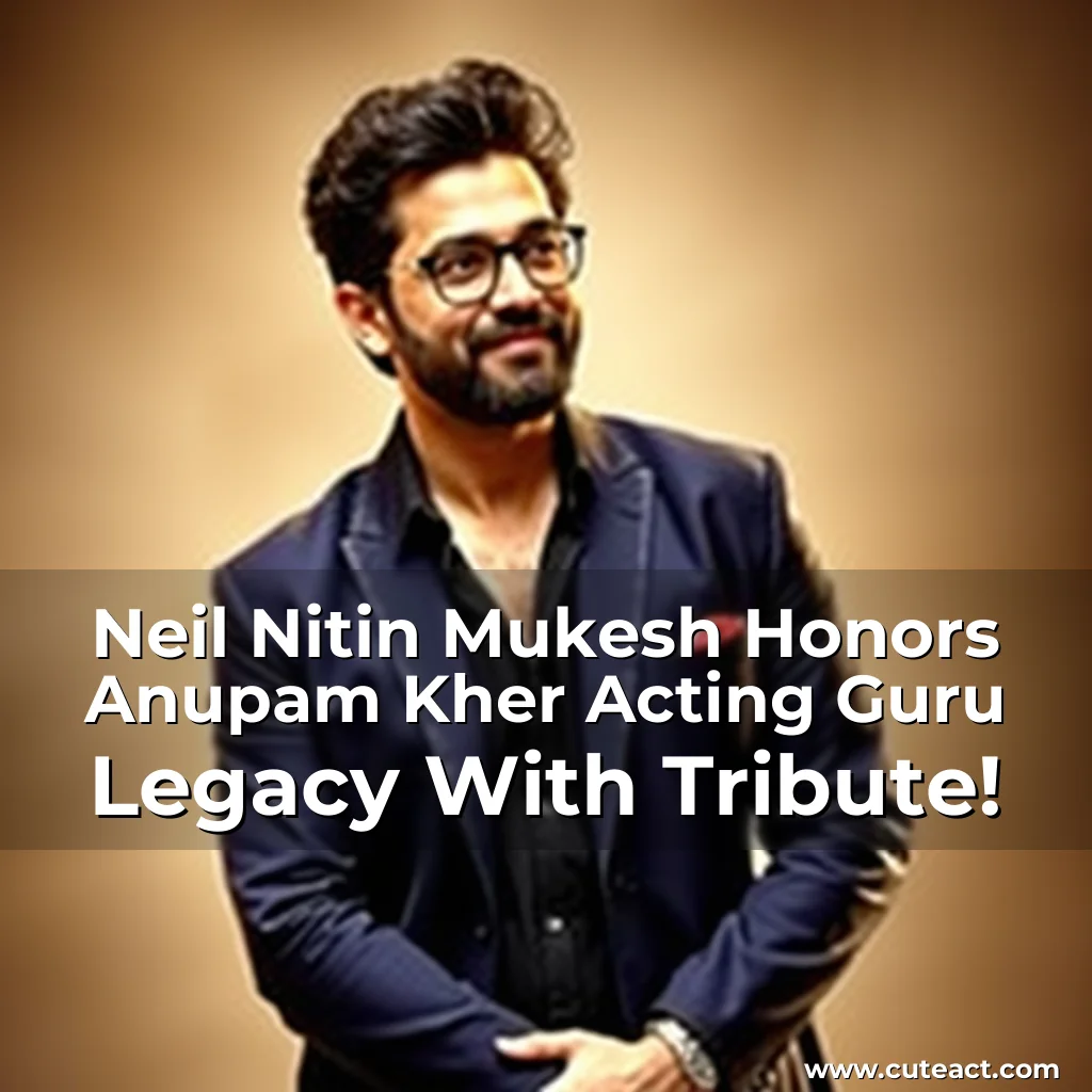 Artistic representation for Neil Nitin Mukesh Honors Anupam Kher Acting Guru Legacy With Tribute!