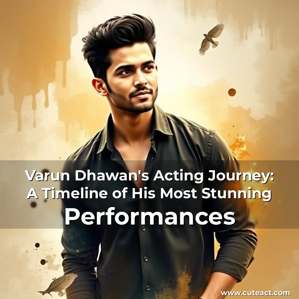 Artistic representation for Varun Dhawan's Acting Journey: A Timeline of His Most Stunning Performances