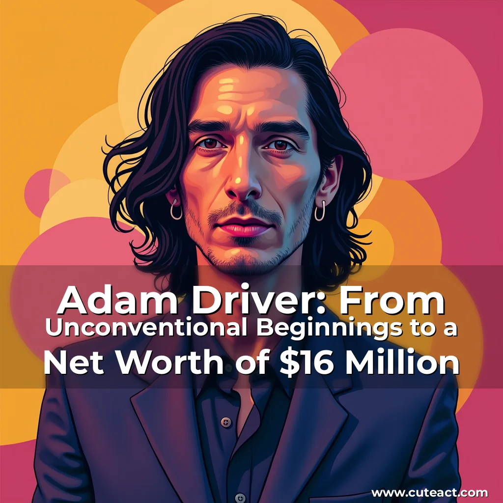Artistic representation for Adam Driver: From Unconventional Beginnings to a Net Worth of $16 Million