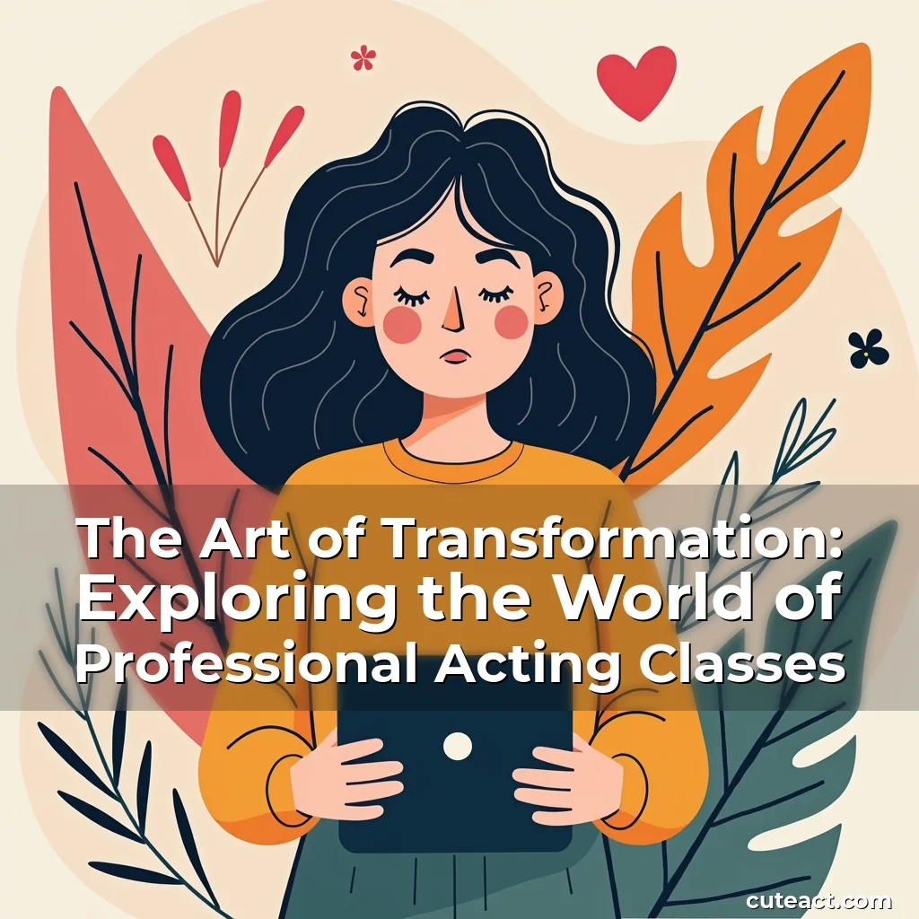 Artistic representation for The Art of Transformation: Exploring the World of Professional Acting Classes