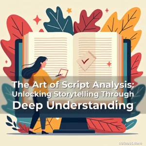 Artistic representation for The Art of Script Analysis: Unlocking Storytelling Through Deep Understanding