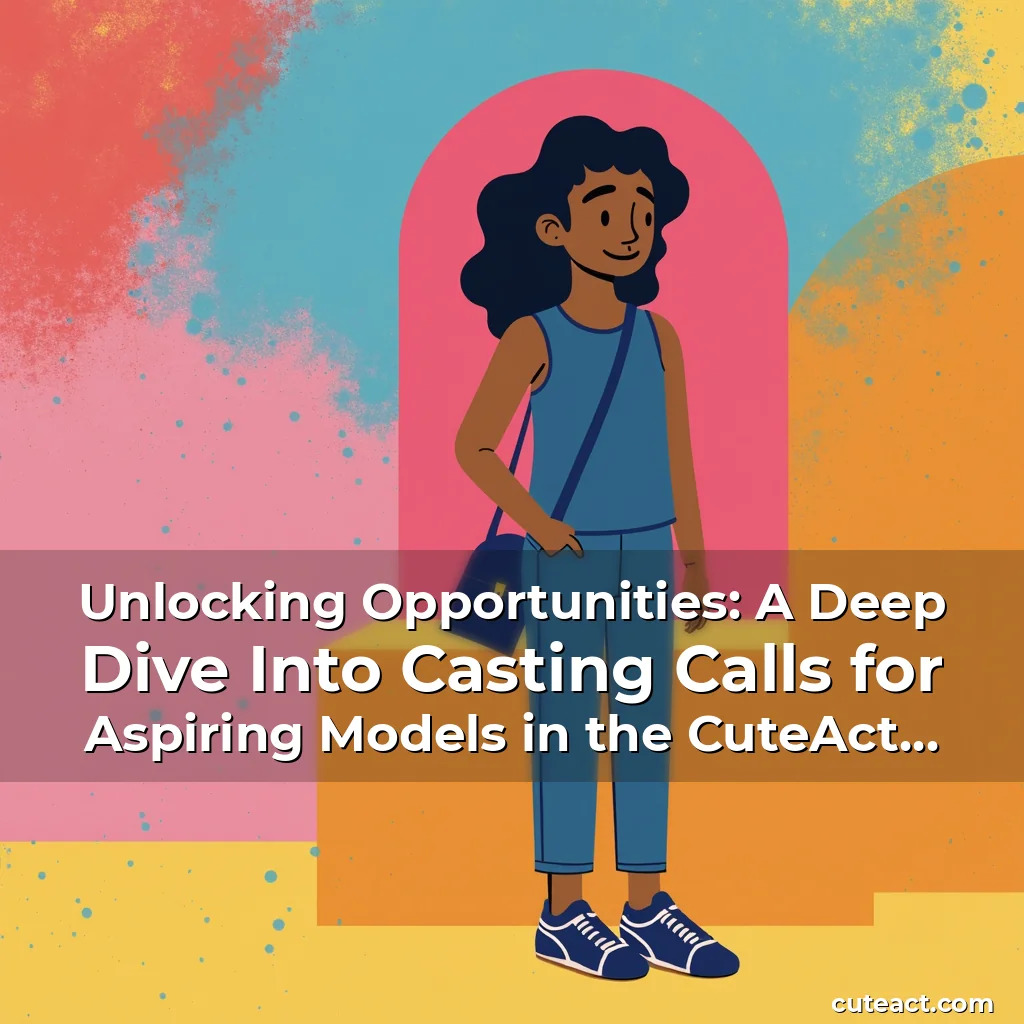 Artistic representation for Unlocking Opportunities: A Deep Dive Into Casting Calls for Aspiring Models in the CuteAct Community