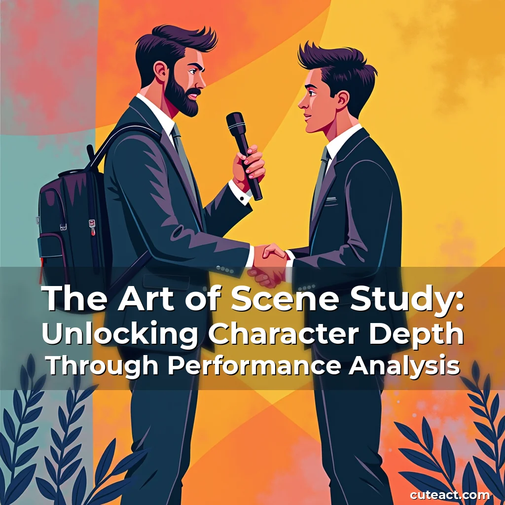 Artistic representation for The Art of Scene Study: Unlocking Character Depth Through Performance Analysis