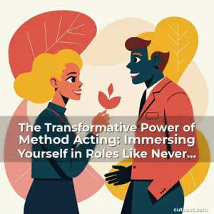 Artistic representation for The Transformative Power of Method Acting: Immersing Yourself in Roles Like Never Before