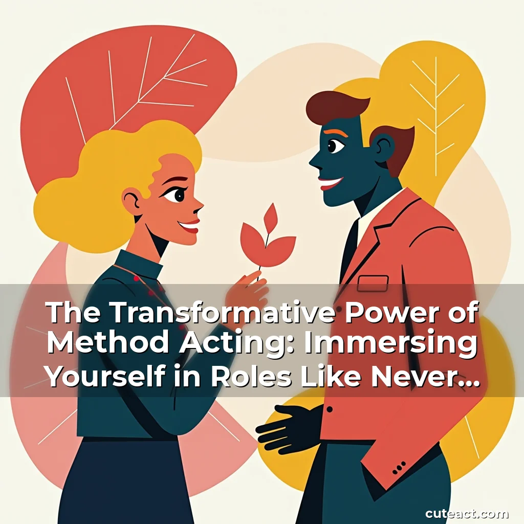 Artistic representation for The Transformative Power of Method Acting: Immersing Yourself in Roles Like Never Before