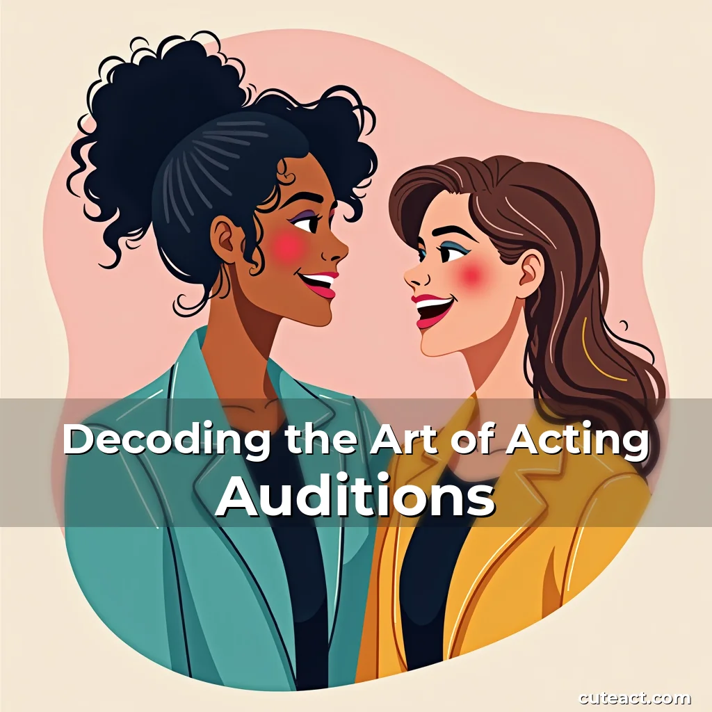 Artistic representation for Decoding the Art of Acting Auditions