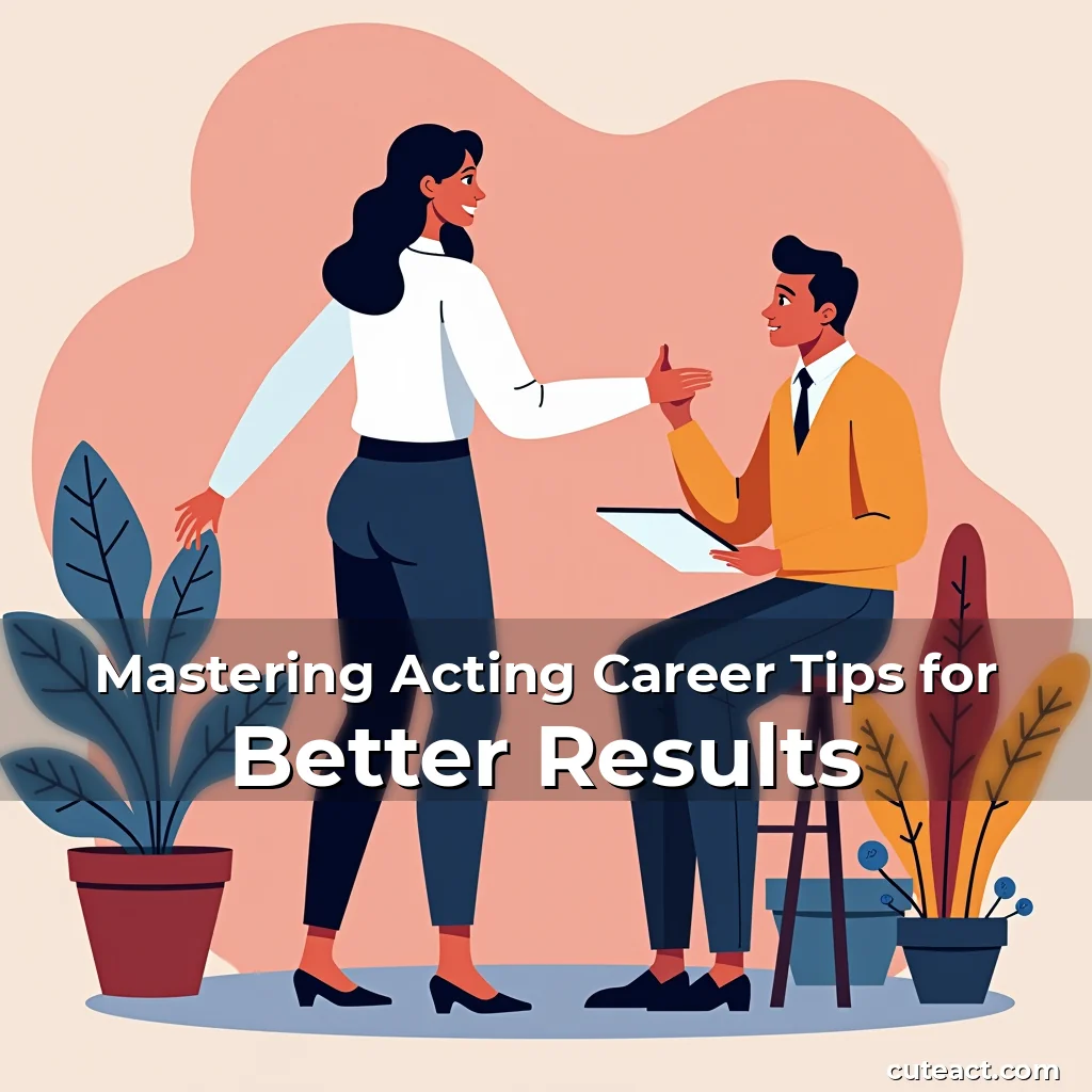 Artistic representation for Mastering Acting Career Tips for Better Results