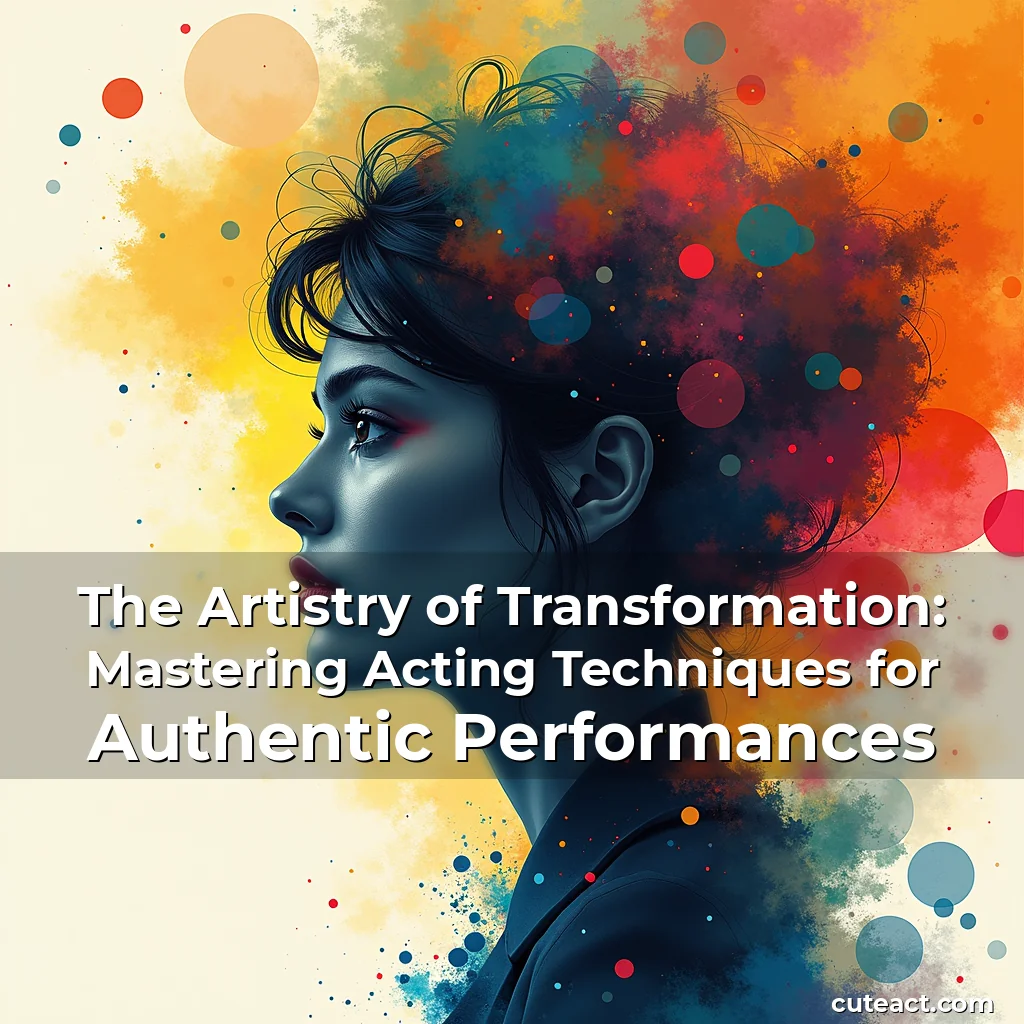 Artistic representation for The Artistry of Transformation: Mastering Acting Techniques for Authentic Performances